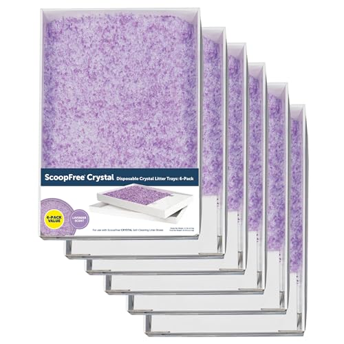 Buy now PetSafe ScoopFree Disposable Crystal Cat Litter Tray - Easy Cleaning Box - Refill Tray for Electric Litter Box - Fragrance Free - 4.3 lb Bags - 6 Pack at indiglob india