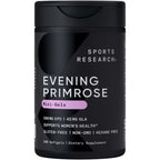 Sports Research® Evening Primrose Oil 500mg, 240 Mini-Softgels | EPO Supplement from Cold-Pressed Oil for Women’s Health & Healthy Skin | Natural GLA, Non-GMO, Easy to Swallow Capsule