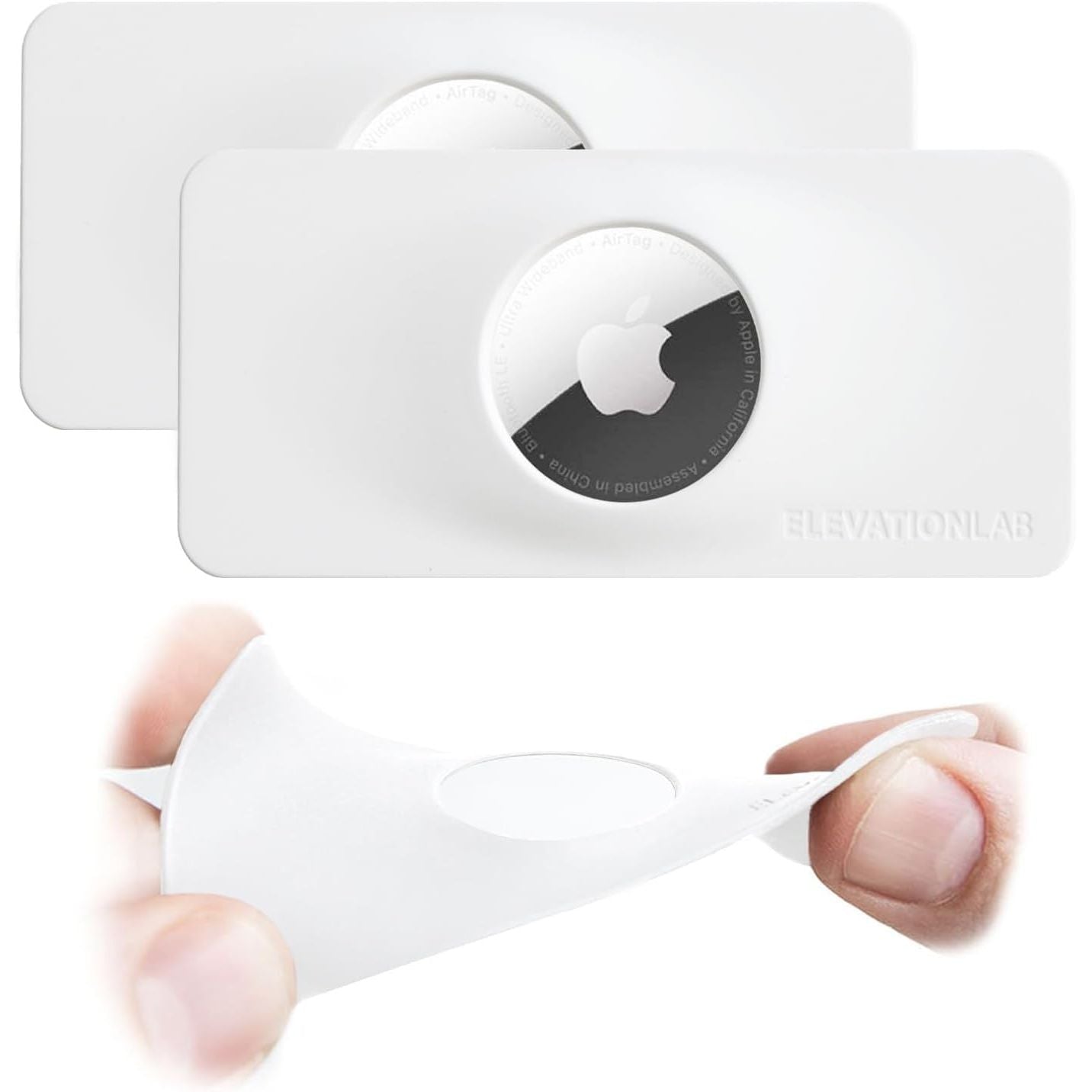 Buy now TagVault™ AirTag Wallet Holder - The Thinnest AirTag Wallet Card Insert | Flexible, Stays Hidden, Patent Pending | Elevation Lab 2 Pack - White at indiglob india