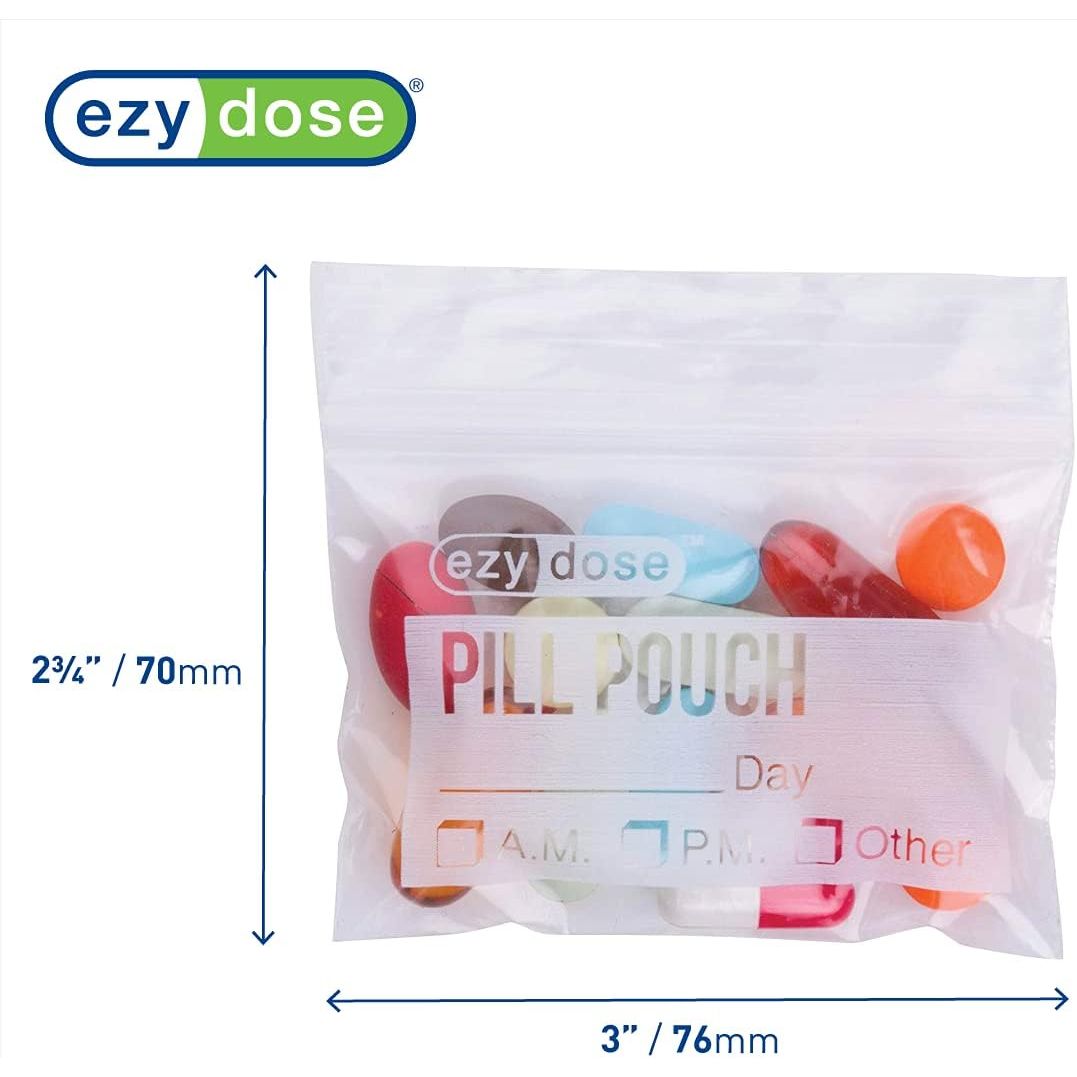 Buy now EZY DOSE Disposable Pill, Vitamin, and Medicine Organizer Pouches, Zippered Seal Bags, Pocket Sized and Travel Friendly, Easy to Use, 100 Count, BPA Free at indiglob india