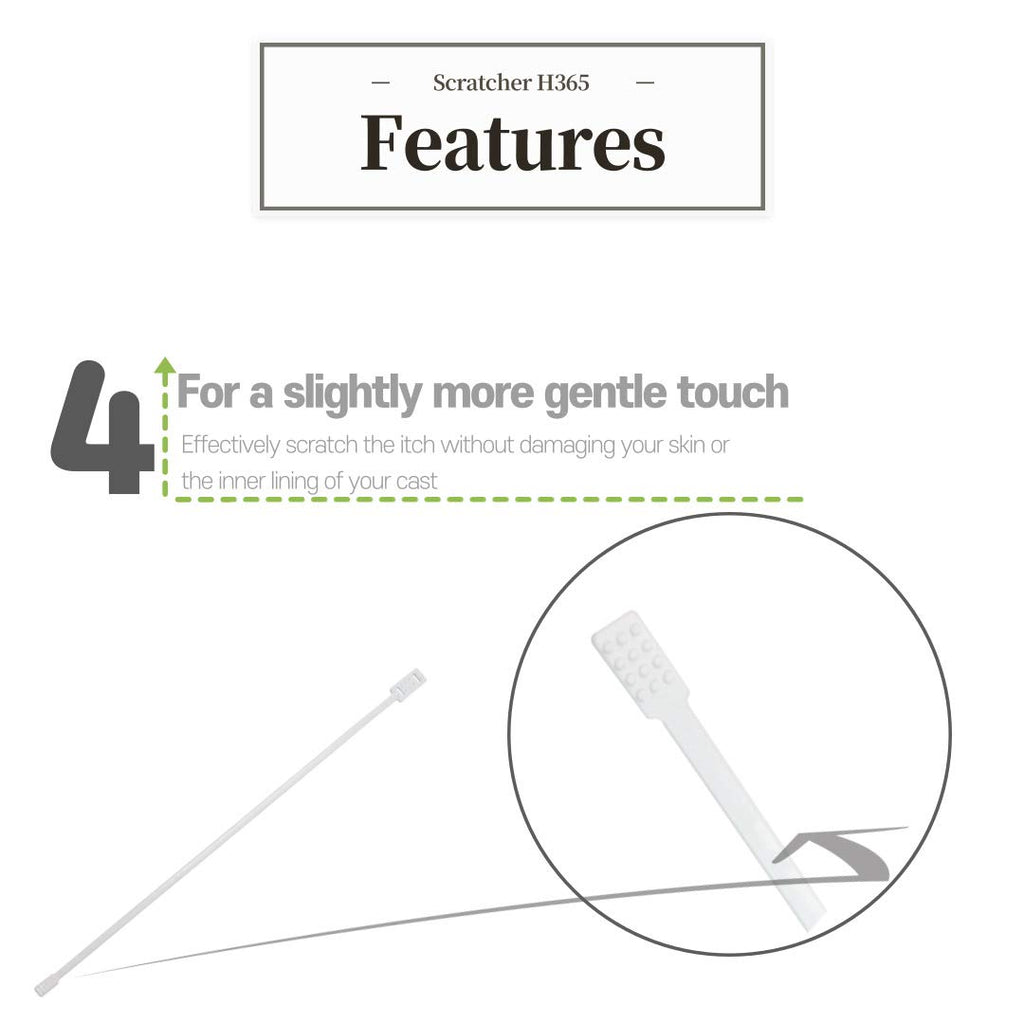 Cast Itch Scratcher and Cleaner Sanitizer for Itching and Cleansing Cast Covered Arms and Legs Relief from Itch 2 Sticks Included