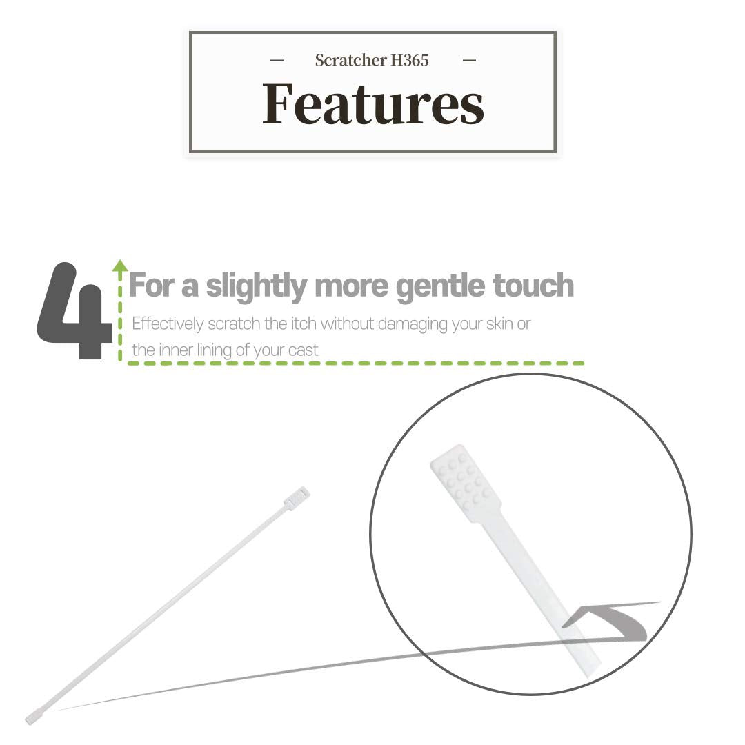 Cast Itch Scratcher and Cleaner Sanitizer for Itching and Cleansing Cast Covered Arms and Legs Relief from Itch 2 Sticks Included