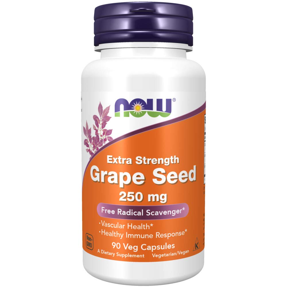 Buy now NOW Foods Grape Seed Extract 250mg, 90 Vcaps - (Pack of 2) at indiglob india