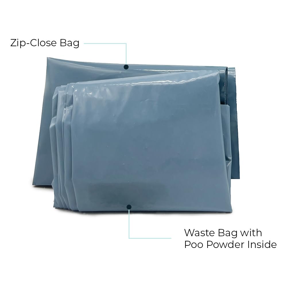 Cleanwaste WAG Bag Portable Toilet Kit with Odor Control Bags, 12 Ct