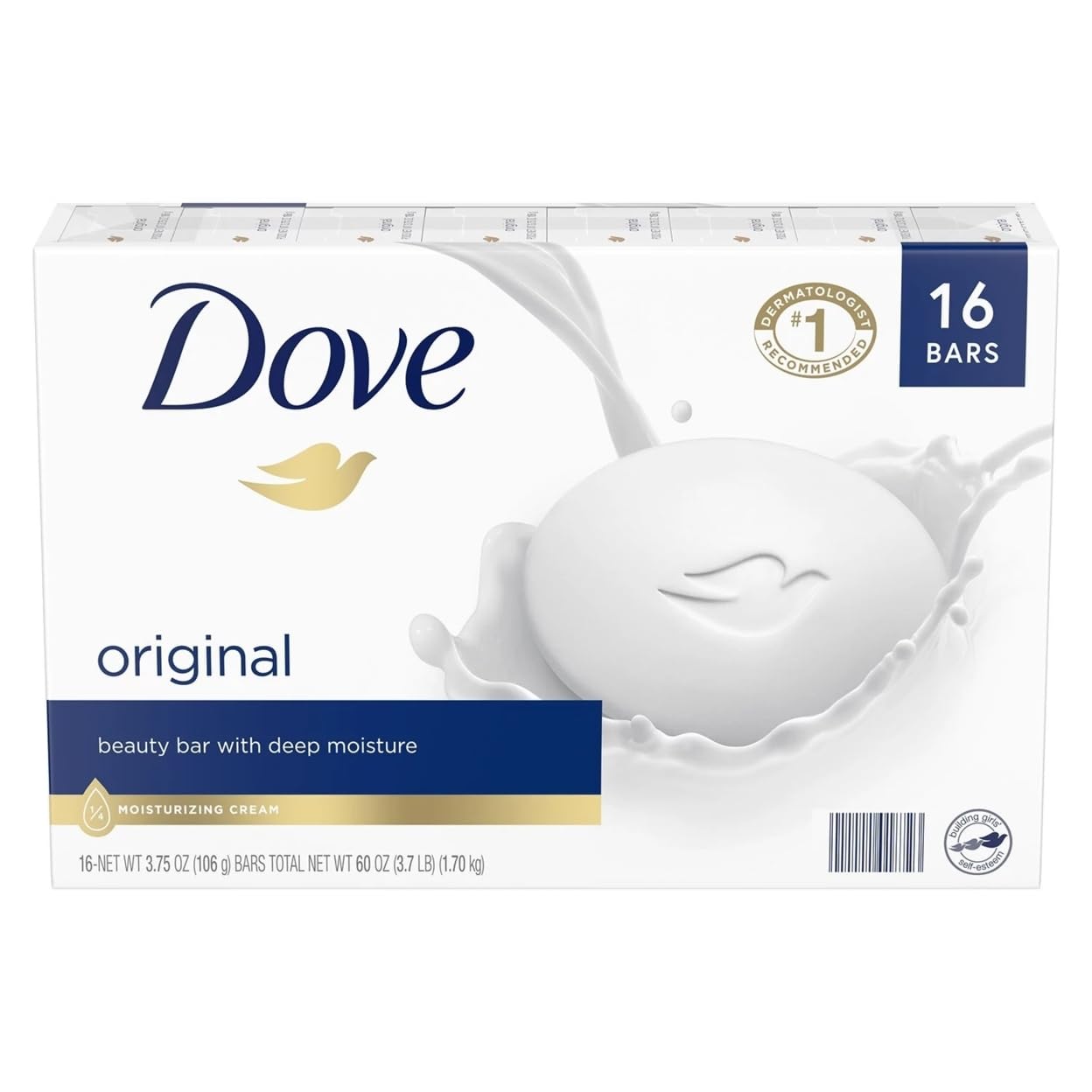 Buy now Dove Beauty Bar Soap Original 24 Count for Soft, Smooth Skin, with 1/4 Moisturizing Cream 3.75 oz at indiglob india