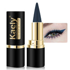 Kaely 2Pcs Gel Eyeliner Pencil, Natural Black Eyeliner Cream, Liquid Eye Liner Pencils for Older Women Waterproof, Smoky Eyeshadow Palette Goth Halloween Makeup Kit, delineador de ojos contra el agua