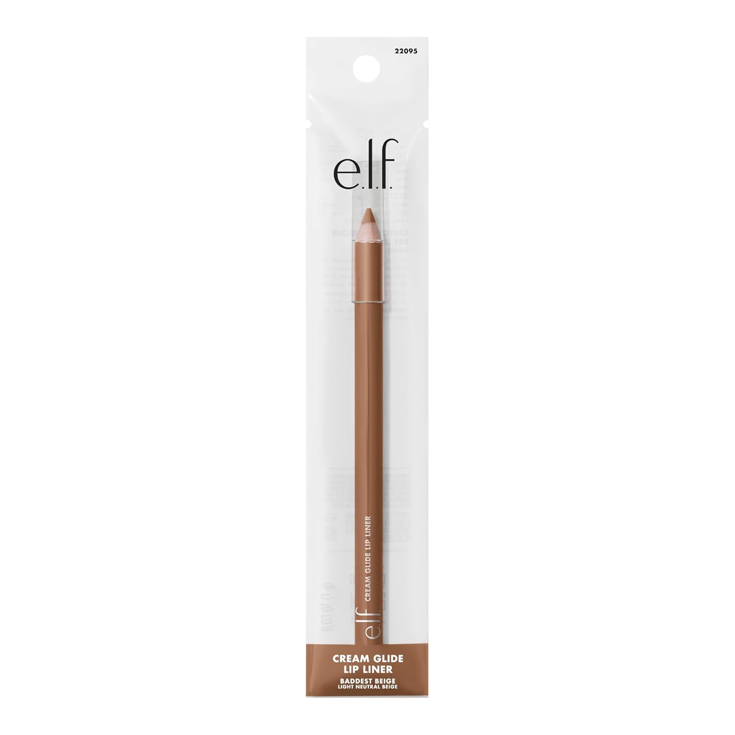 Buy now e.l.f. Cream Glide Lip Liner, Highly-Pigmented Pencil For Shaping & Sculpting Lips, Semi-Matte Finish, Vegan & Cruelty-Free, Baddest Beige at indiglob india