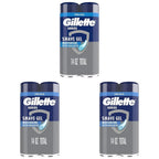 Gillette Series 3X Action Shave Gel, Moisturizing Twin Pack (7 Ounce Each) (Pack of 3)