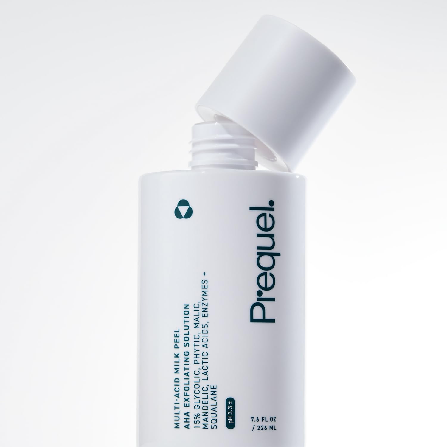 Prequel Skin Multi Acid Milk Peel - Glycolic Lactic AHA Exfoliant 7.6oz | Face Peel, Glycolic Acid, Lactic Acid for Face, AHA Peel with Enzymes, Hydrating Liquid Exfoliant for Sensitive Skin Texture