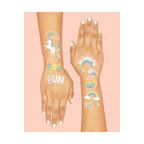 xo, Fetti 46 Pastel Rainbow Temporary Tattoos | Kids Party Unicorn Favors