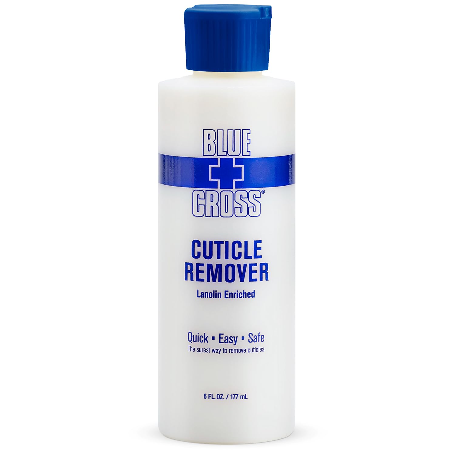 Blue Cross Cuticle Remover & Softener with Lanolin for Nails, 6 oz | Hydrating Treatment for Dry Cuticles & Hangnails, Milk Beauty, 100 Acetone Manicurist Nail Acetone, Soaking Nail Protein Bond