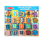 Buy now Melissa & Doug Jumbo Numbers Wooden Chunky Puzzle (20 pcs) at indiglob india