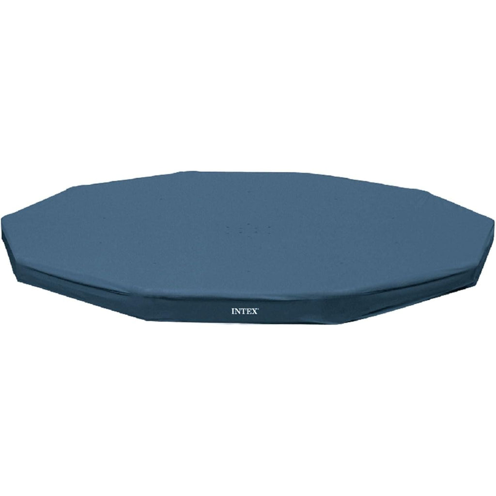 Buy now INTEX 28031E Pool Cover: For 12ft Round Metal Frame Pools – Includes Rope Tie – Drain Holes – 10in Overhang – Snug Fit at indiglob india