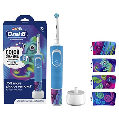 Buy now Oral-B Kids Electric Toothbrush with Sensitive Brush Head and Timer, for Kids 3+ (Product Design May Vary) at indiglob india