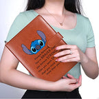 Buy now Stitch Gifts Stitch Leather Portfolio Folder A5 Size Ohana Gift Document Folder Inspirational Quote Gift for Son Daughter Always Remember You are Braver Than You Believe (A4 Portfolio Brown) at indiglob india