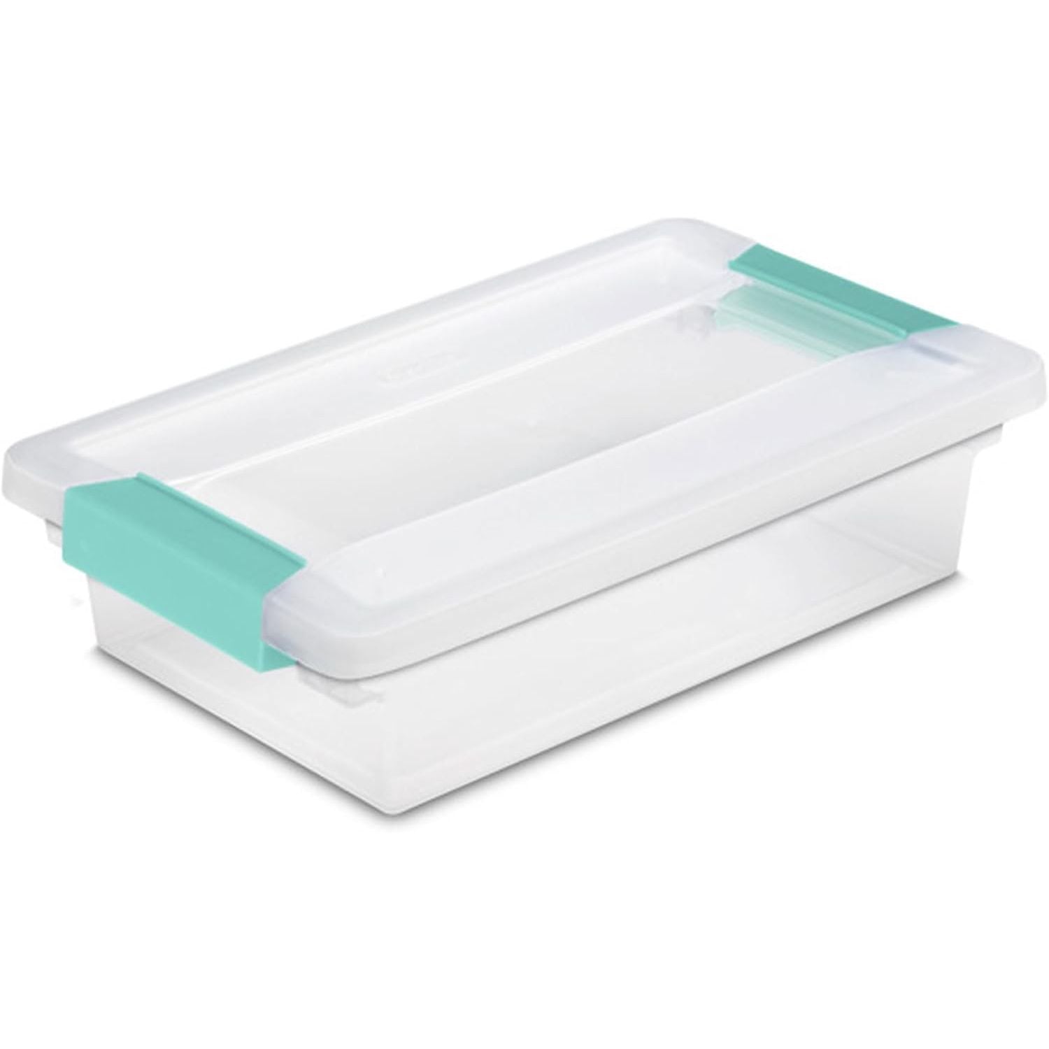 Buy now Sterilite 4-Pack Clip Box, Stackable Clear Plastic Bins with Latching Lids, Deep - Writing, Arts or Crafts Supplies Storage Containers for Home, Office, Classroom and Workshop Organization Small 24 Pack at indiglob india
