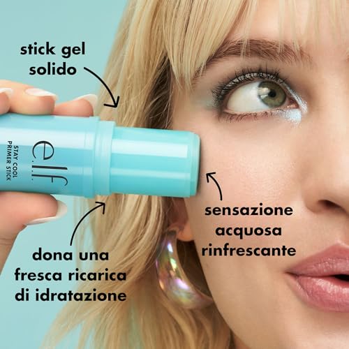 Buy now e.l.f. Stay Cool Primer Stick, Hydrating Gel Primer Preps Skin For Makeup, Imparts A Cooling Feel, Infused With Aloe Water, Vegan & Cruelty-Free at indiglob india