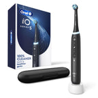 Buy now Oral-B iO Series 5 Rechargeable Electric Toothbrush with Visible Pressure Sensor to Protect Gums, 2 Minute Timer, 5 Cleaning Settings, 1 Replacement Toothbrush Heads, and Travel Case, Black at indiglob india