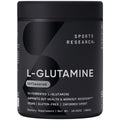 Sports Research® L-Glutamine Powder 5g, Unflavored (10.58oz) | Fermented L-Glutamine | Workout Recovery & Gut Health Support | Informed Sport, Vegan, Gluten-Free - 60 Servings