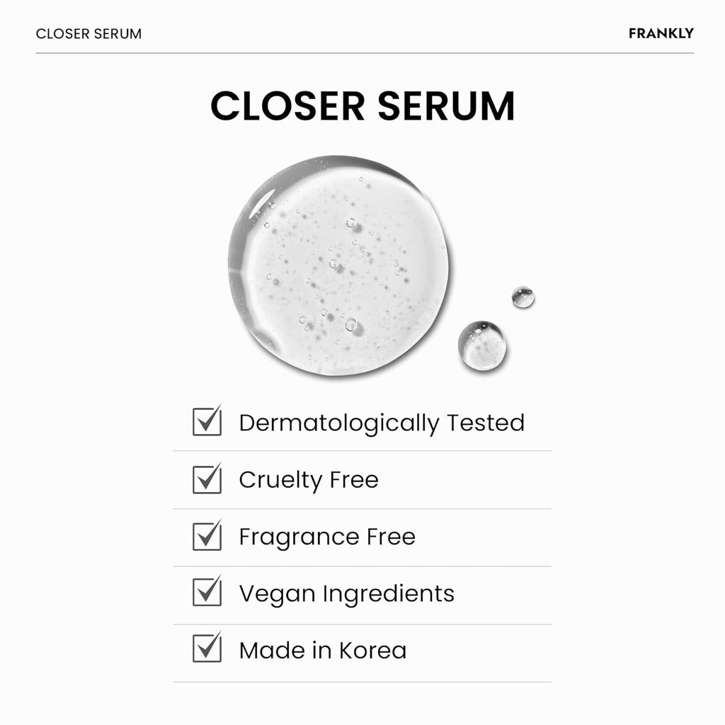 FRANKLY Closer Serum Mega Jumbo | Pore Minimizer Serum | 3.38 fl oz | 9 Peptides, Vegan Collagen, Adenosine, PHA | Korean Pore Minimizer for Glass Skin, Anti-Aging, Hydration, Elasticity