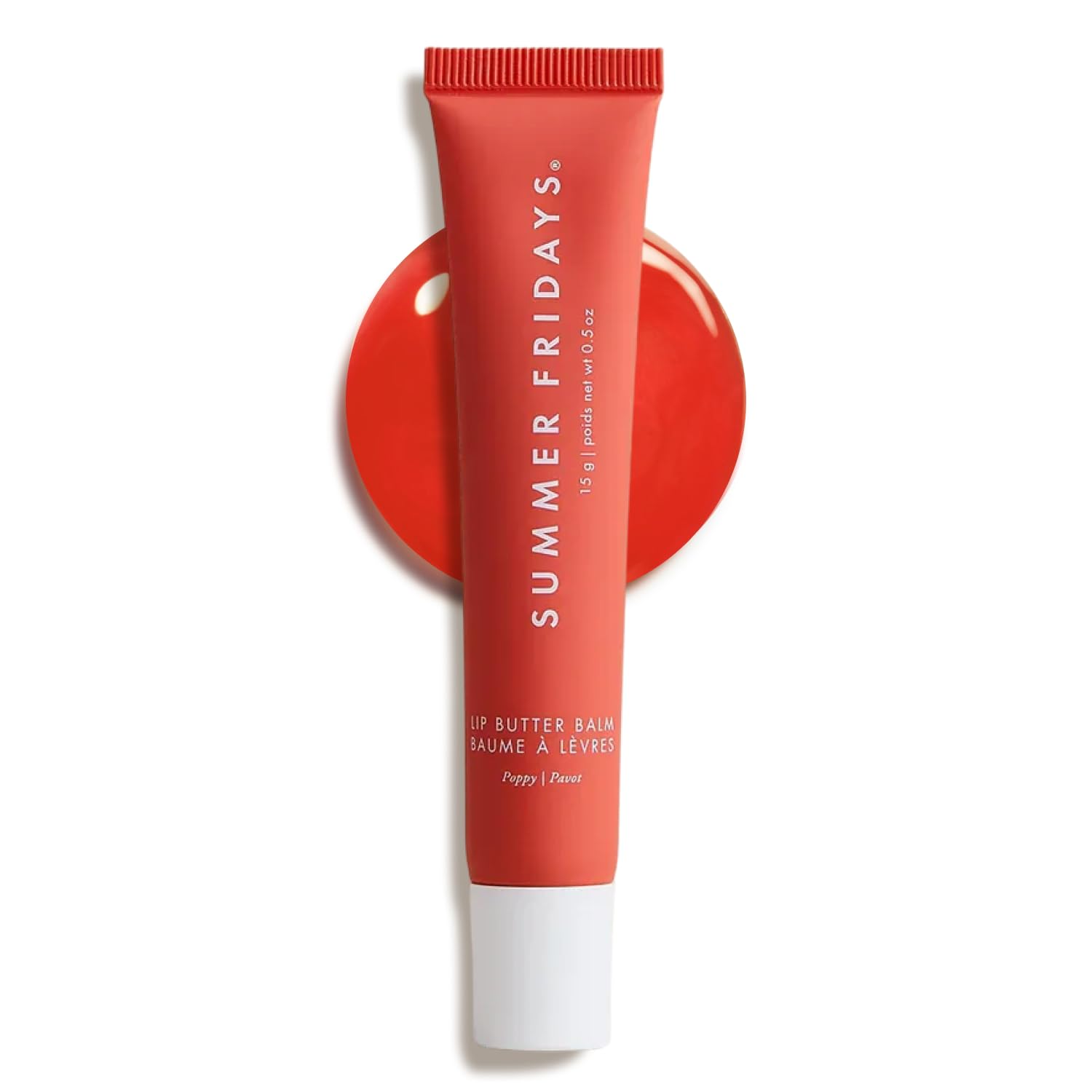 Buy now Summer Fridays Lip Butter Balm - Conditioning Lip Mask and Lip Balm for Instant Moisture, Shine and Hydration - Sheer-Tinted, Soothing Lip Care - Vanilla (.5 Oz) Poppy at indiglob india