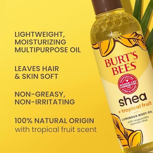 Buy now Burt's Bees Shea + Tropical Fruit Luminous Body Oil, Non-Greasy, Antioxidant Rich for Glowing Skin, Non-Irritating, Natural Origin Skin Care, 8 oz. at indiglob india