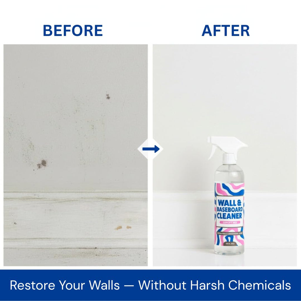 812 Wall & Baseboard Cleaner Spray – Safely Cleans Painted Walls, Baseboards, Ceiling Fans, Doors & More | Family & Pet Friendly | Made in America | 24oz.
