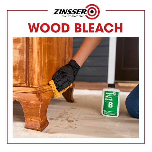 Buy now Zinsser Wood Bleach Kit | Lighten Furniture, Floors, Cabinets, Trim | Removes Red Tone | 2-Step Brightening System | 2-Step 8 fl. oz. Kit (16 fl. oz. Total) at indiglob india