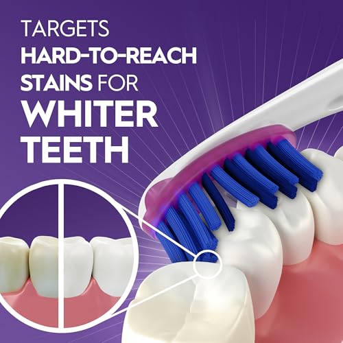 Buy now Oral-B 3D White Deep Stain Remover toothbrushes, 4 Count Toothbrush Soft, Removes 90% of Surface Stains, whitens Teeth, deep Reach, removes Plaque and Stains Tooth Brush at indiglob india