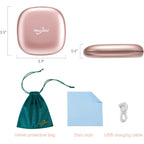 Buy now Mocado Compact LED Magnifying Makeup Mirror 4â€³ â€“ 1X/10X Double-Sided Dimmable Touch Mirror | USB Rechargeable Portable Travel Cosmetic (Rose Gold) at indiglob india