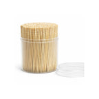 Traditional Single Point Wooden Toothpicks Made from Bamboo, Bulk Pack (500), -1 Container (500)