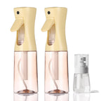 3 Pack Spray Bottles, 2-Pack Continuous Spray Bottles,Fine Water Mist Spray Bottles for Hair 6.8 OZ (200 ML) and 1oz 30ml Travel Spray Bottle Mister for Cleaning,Hairstyling,Plants,Pets Pink Black