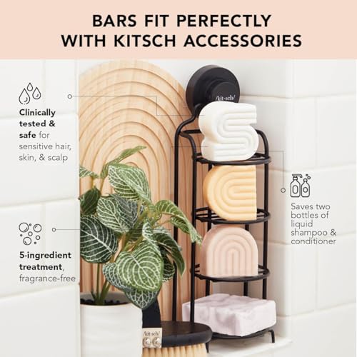 Buy now Kitsch 2-in-1 Shampoo Bar and Body Wash - Ultra Sensitive, Vegan & Natural, 5-Ingredient Formula Bar Soap for Hair & Body - Scent-Free, Paraben-Free - For Sensitive Scalp & Skin - 3.2 oz at indiglob india