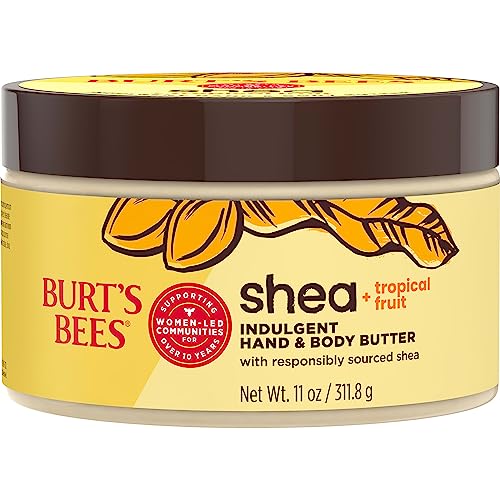Buy now Burt's Bees Shea + Tropical Fruit Indulgent Hand and Body Butter, Non-Greasy, Antioxidant Rich for Glowing Skin, Non-Irritating, Natural Origin Skin Care, 11 oz. at indiglob india