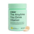 H-PROOF The Anytime You Drink Vitamin, Green Apple, 40 Chewable Tablets | 20 Servings, Supports Liver Health, Replenishes Electrolytes for Hydration, DHM, Milk Thistle, L-Glutathione, Vitamins B & C