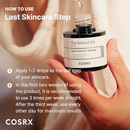 Buy now COSRX Retinol 0.5 Oil, Anti-aging Serum with 0.5% Retinoid Treatment for Face, Reduce Wrinkles, Fine Lines, Gentle Skincare for Day & Night, Not Tested on Animals, Korean Skin Care at indiglob india