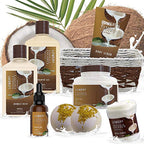Buy now Gifts For Women Gift Basket for Womenâ€“ 9 Piece Set of Vanilla Coconut Home Spa Set, Luxurious Valentines Day Gifts for Her, Bath and Body Sets Includes Fragrant Lotions, Large Bath Bombs, Coconut Oil at indiglob india