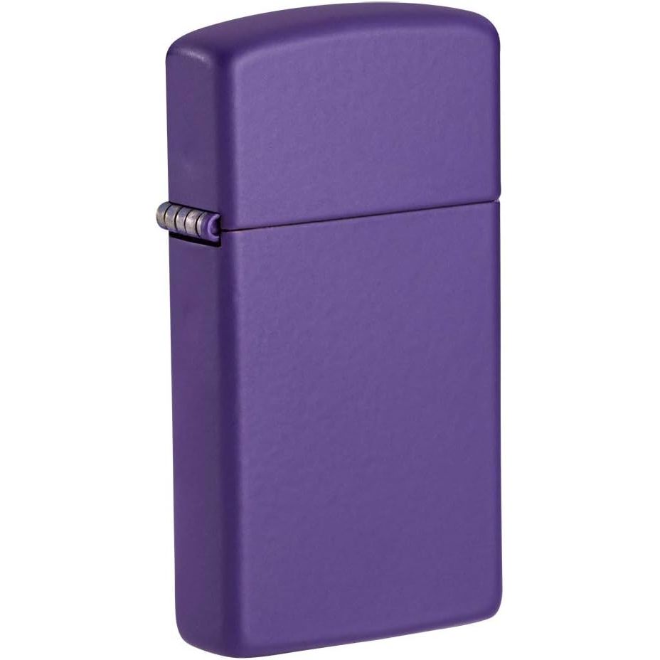 Buy now Zippo 218 Classic Black Matte Pocket Lighter Purple Slim at indiglob india