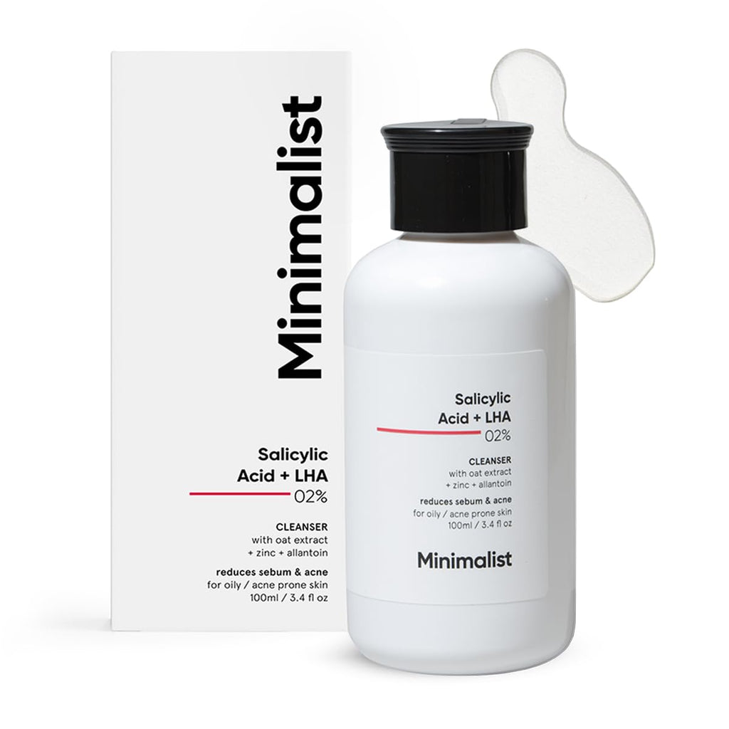 Buy now Minimalist 2% Salicylic Acid Face Wash for Oily, Acne Prone Skin | Anti Acne Face Wash With LHA & Zinc | Sulphate free Gentle BHA Liquid Exfoliant | For Women & Men | 3.4 Fl Oz / 100 ml at indiglob india