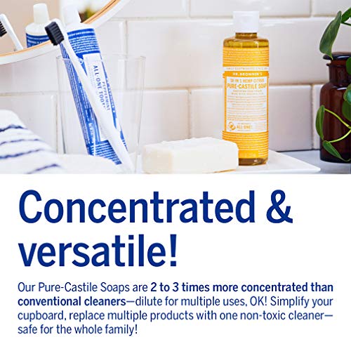 Buy now Dr. Bronner's - Pure-Castile Liquid Soap (Citrus, 8 ounce) - Made with Organic Oils, 18-in-1 Uses: Face, Body, Hair, Laundry, Pets and Dishes, Concentrated, Vegan, Non-GMO at indiglob india