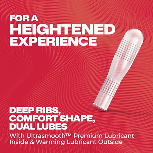 Buy now Trojan Ecstasy Heat Latex Lubricated Ribbed Condoms for Men with Warming Lubricant for a Heightened Experience, Helps Reduce Risk of Pregnancy and Sexually Transmitted Infections (STIs), 10 Count at indiglob india