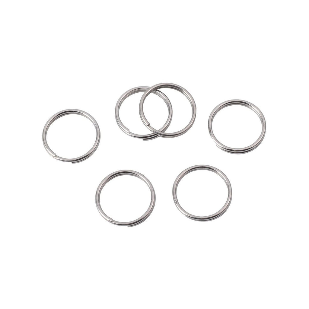 1/2 Inch Split Key Rings for Craft,Stainless Steel Dog Mini Rings-60 Pcs