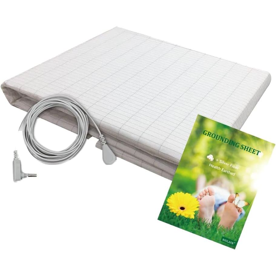 Buy now Grounding Sheet with 15ft Cord, Premium Cotton & Pure Silver Fiber Blend for Enhanced Sleep, Eco-Friendly Fabric (Crib Size, 52x27 Inches) – Promotes Wellness & Relaxation 90x35 inch at indiglob india