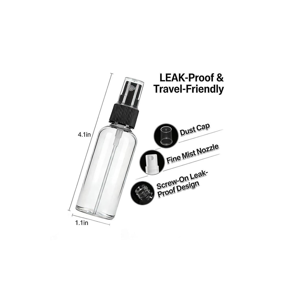 1 Oz Travel Spray Bottles, Thickened Reusable Refillable Plastic Sprayers 2 Pack