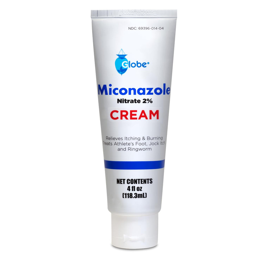 Globe Miconazole Nitrate 2% Antifungal Cream, 4 oz Tube, 1 Pack