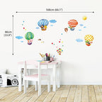 Buy now DECOWALL DA-1406B Animal Hot Air Balloons Kids Wall Stickers Wall Decals Peel and Stick Removable Wall Stickers for Kids Nursery Bedroom Living Room décor at indiglob india
