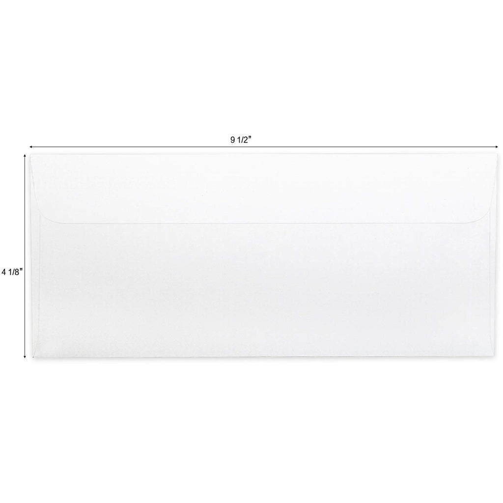 HERKKA #10 Security Self-Seal Envelopes, No.10 Windowless Bussiness Envelopes, Security Tinted with Printer Friendly Design - Size 4-1/8 x 9-1/2 Inch - White - 24 LB - 500 Pack