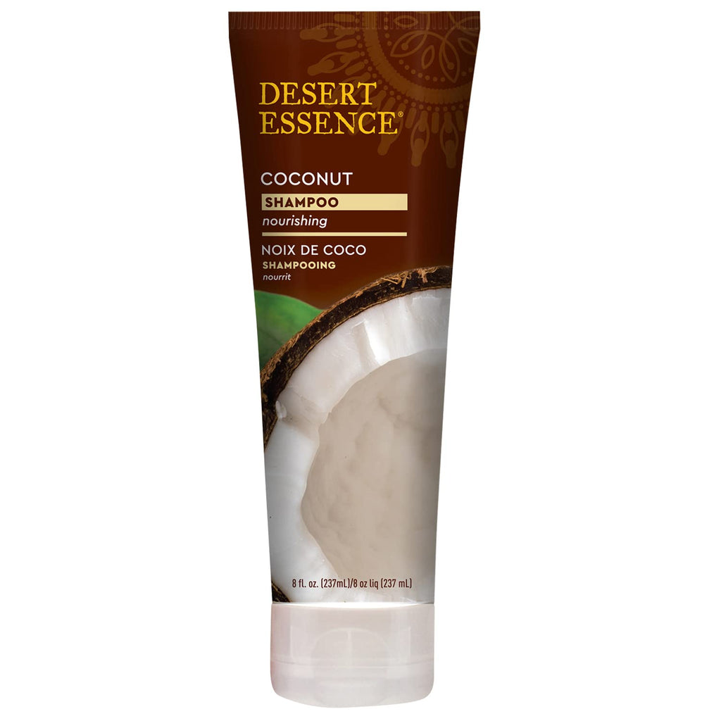 Buy now Desert Essence Coconut Shampoo, 8 fl oz - Gluten Free, Vegan, Paraben Free - Nourishing for Dry Hair with Coconut Oil, Shea Butter, & Hemp Oil - Mousturizes & Smooths Frizz 8 fl oz. at indiglob india