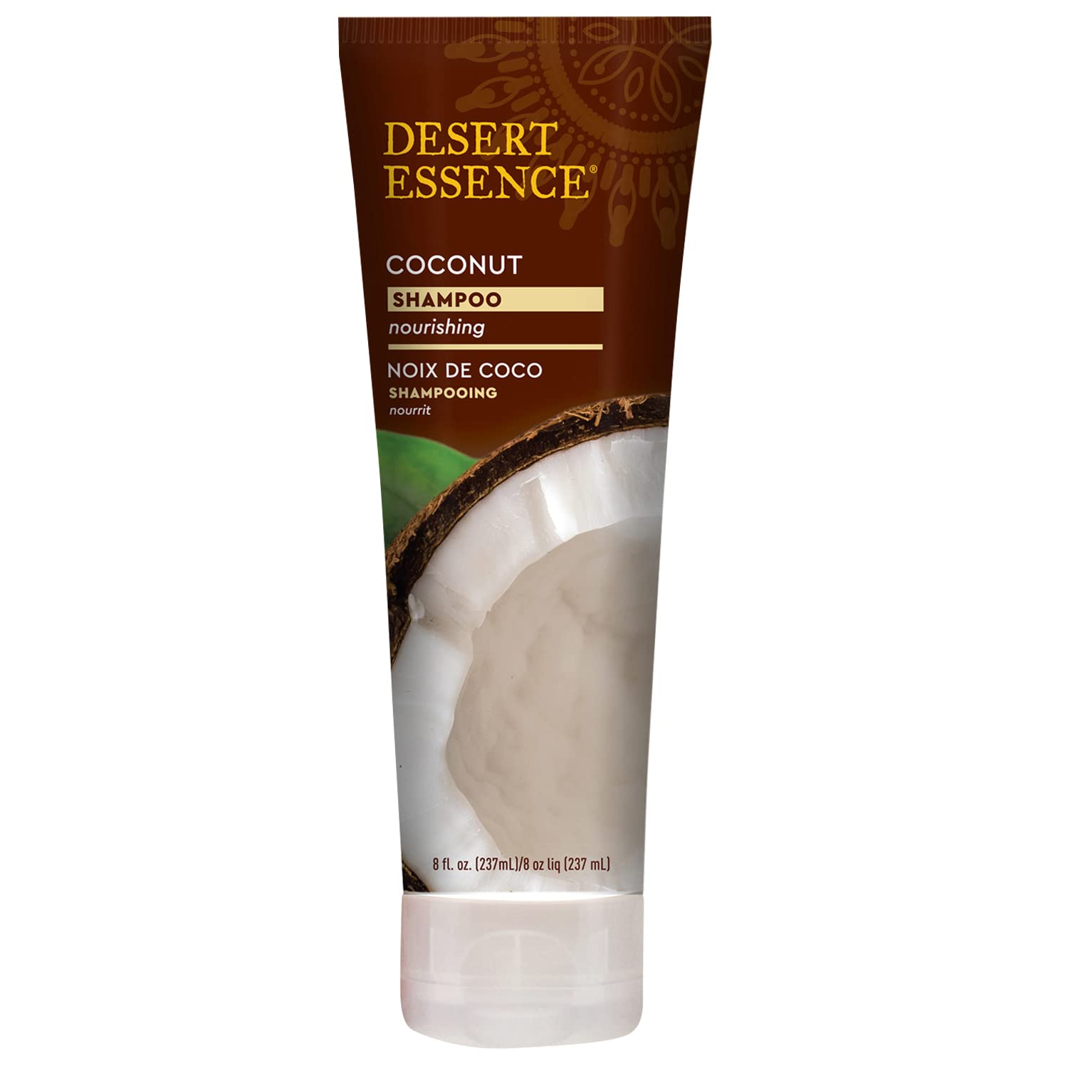 Buy now Desert Essence Coconut Shampoo, 8 fl oz - Gluten Free, Vegan, Paraben Free - Nourishing for Dry Hair with Coconut Oil, Shea Butter, & Hemp Oil - Mousturizes & Smooths Frizz 8 fl oz. at indiglob india