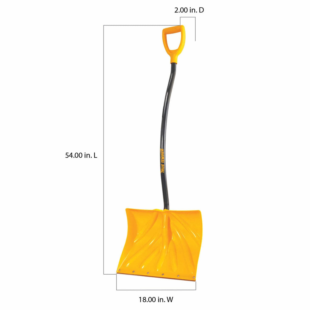 TRUE TEMPER 1603400 Poly Snow Shovel/Pusher with Ergonomic D-Grip Steel Handle, 54-Inch